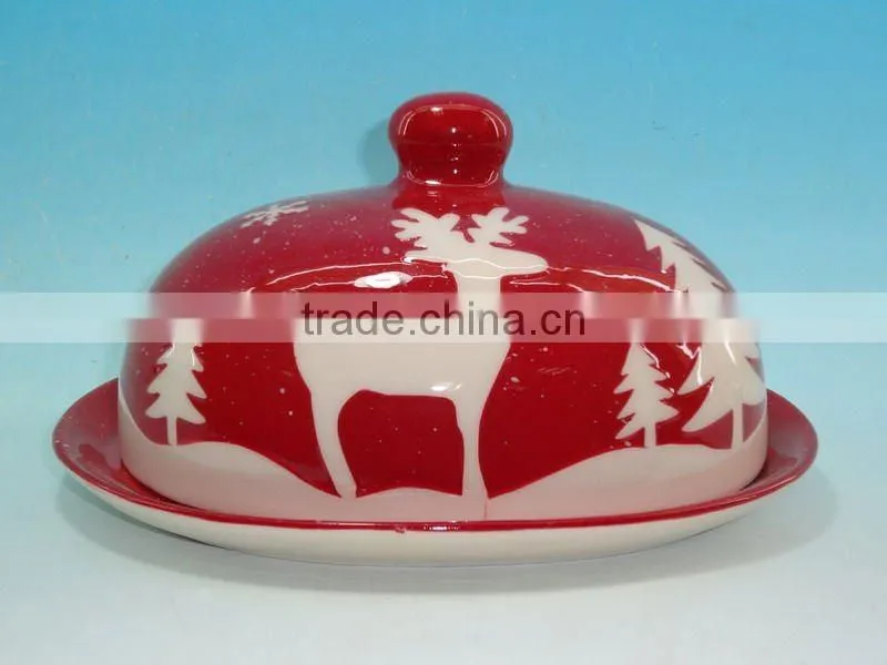 2012 NEWEST PRATE CERAMIC BUTTER DISH