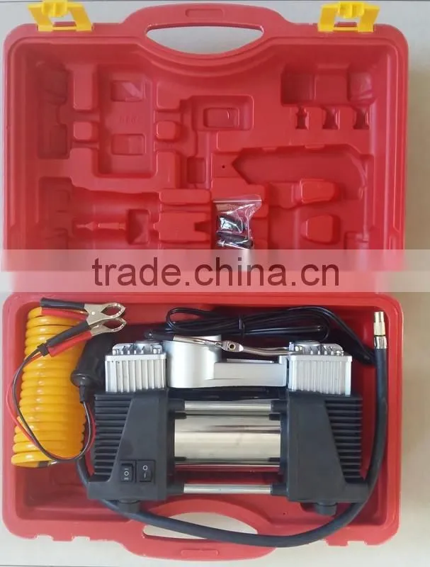 2 Cylinder Automatic Truck Tire Inflation Tyre Inflator Portabe DC 12v Mini Car Air Compressor