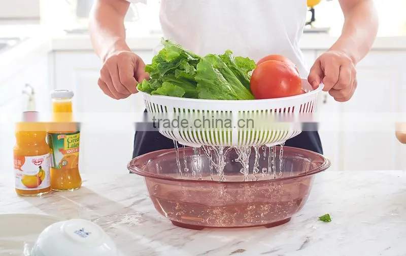 Kitchen Vegetable and Fruit Plastic Draining Basket Drain Basket