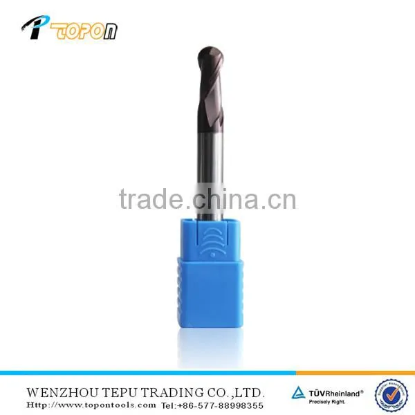 Ball nose 2 flute carbide end mill for aluminum milling