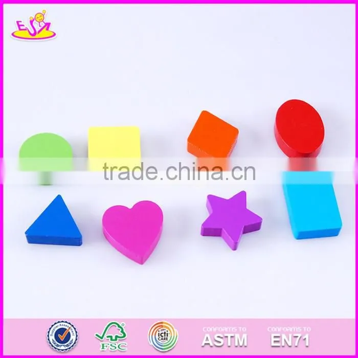 2017 New design children educational wooden blank puzzle pieces W14A165