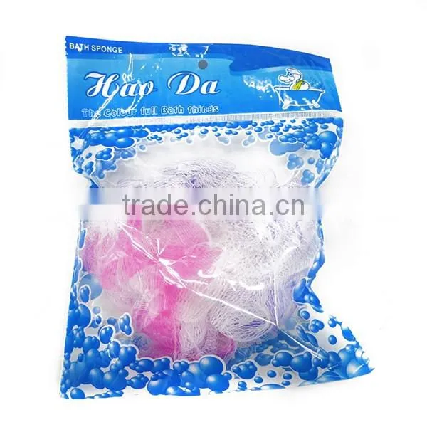 Hot Sale Colorful Round Mesh Pouf Bath Sponge
