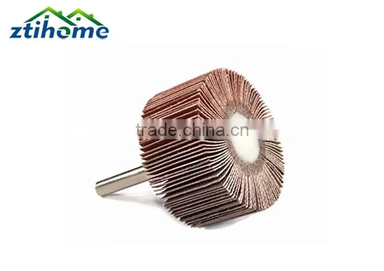 High Quality Calcined Aluminum Oxide Abrasive Flap Wheel With Shaft