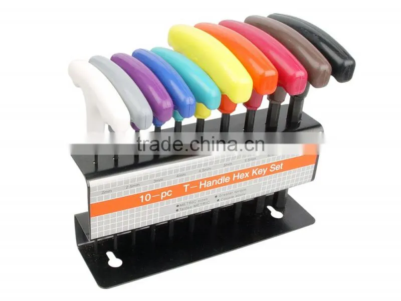 10pcs T-Handle Hex Key Wrench Set