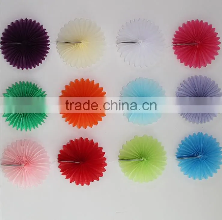 Wholesale hanging decor Decorative paper honeycomb fan