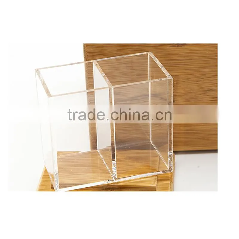 Aonong 100% Bamboo Tissue Box/Napkin Box /Paper holder Tidy Stationery Multifunction Desk Organiser