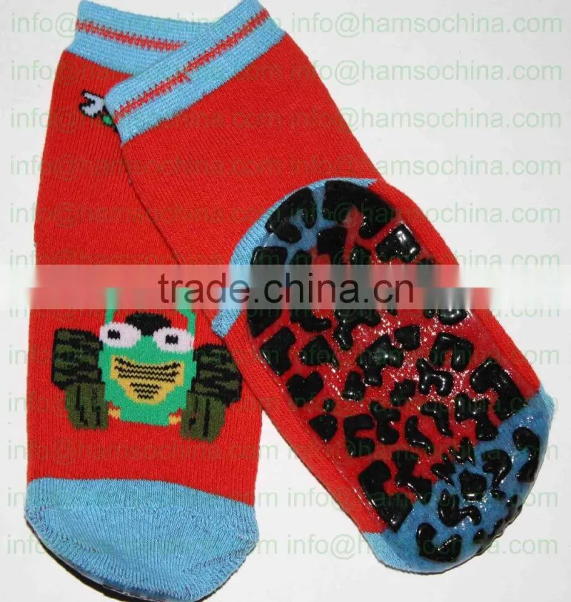 baby tramponline socks with non slip dots anti slip indoor socks