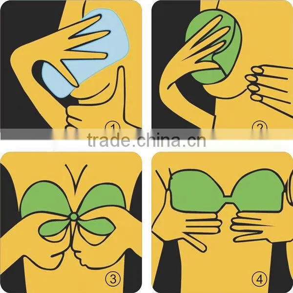 Super thin breathable adhesive seamless concealling bra