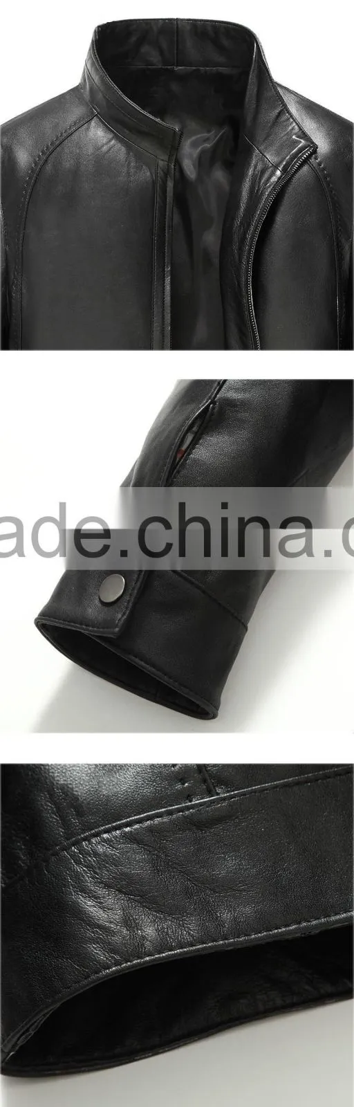 New black fashion men casual leather jackets