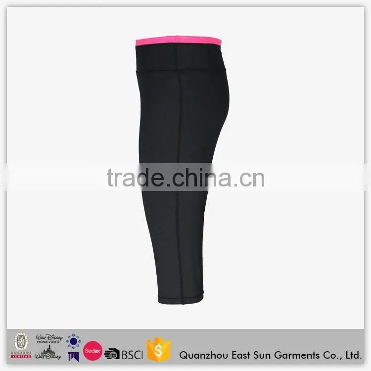 2017 Factory Price Cheap Fancy Sportswear Custom Design Sports Wear Dry Fit Workout Capri Yoga Pants For Women
