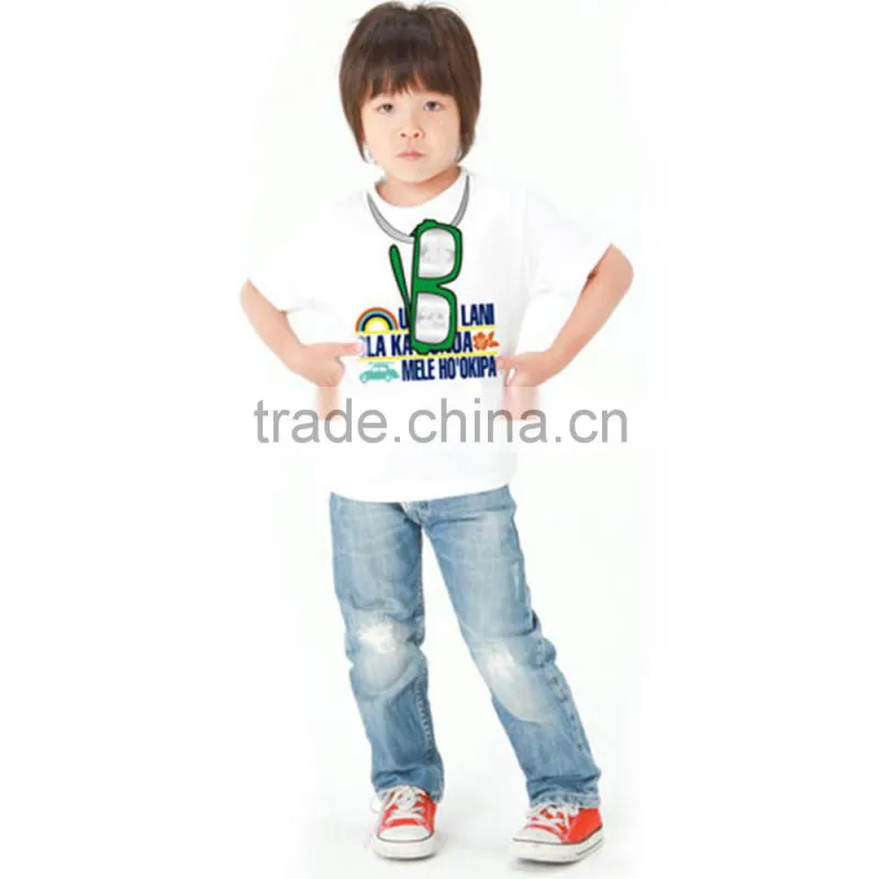 Boy tshirt children with glasses printing