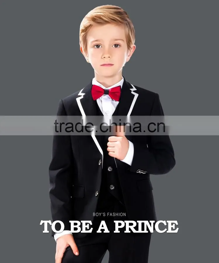 ELPA NXB0041 designer slimming wholesale black 3 piece kids boys suits