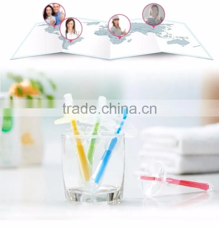 silicone baby teether safety infant toothbrush training toothbrush