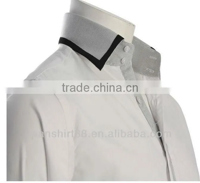 Custom Slim Fit pattern Collar office contrast color long sleeve Shirt