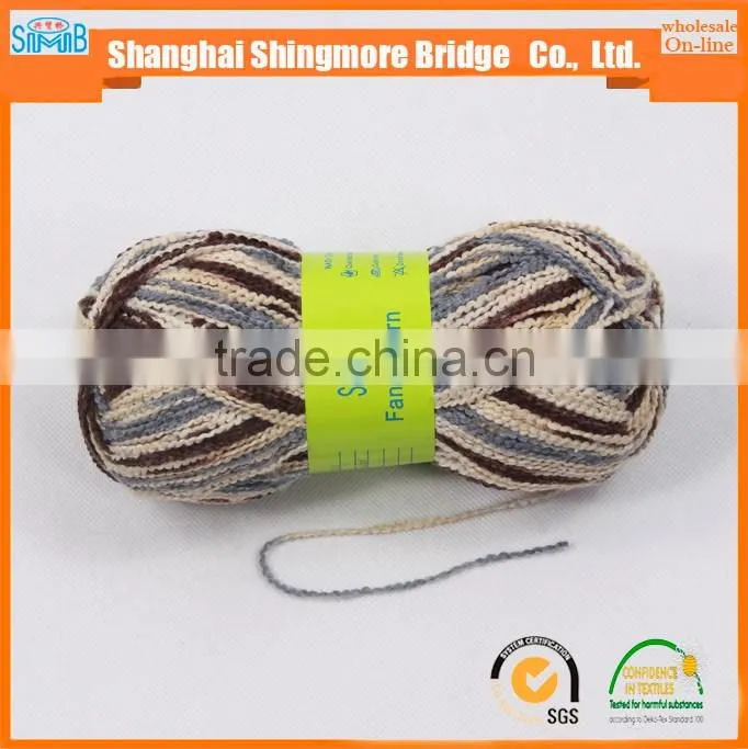 New fashion yarn from China hand knitting yarn manufacturer hot sale polyester roving yarn for crochet