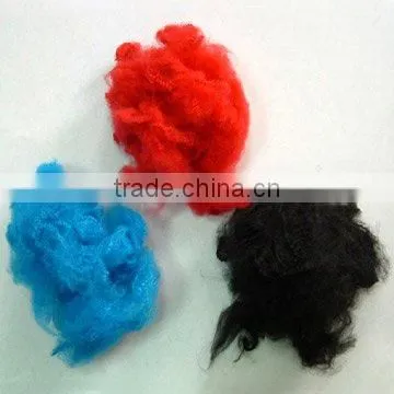 100% polyester recycled and dyed staple fiber