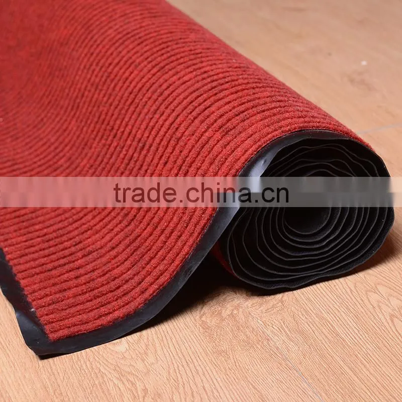 Red Gray Blue Green Color Plain Shaggy Stripe Jacquard Exhibition/Hotel 100% PE Carpet 1-4m Width