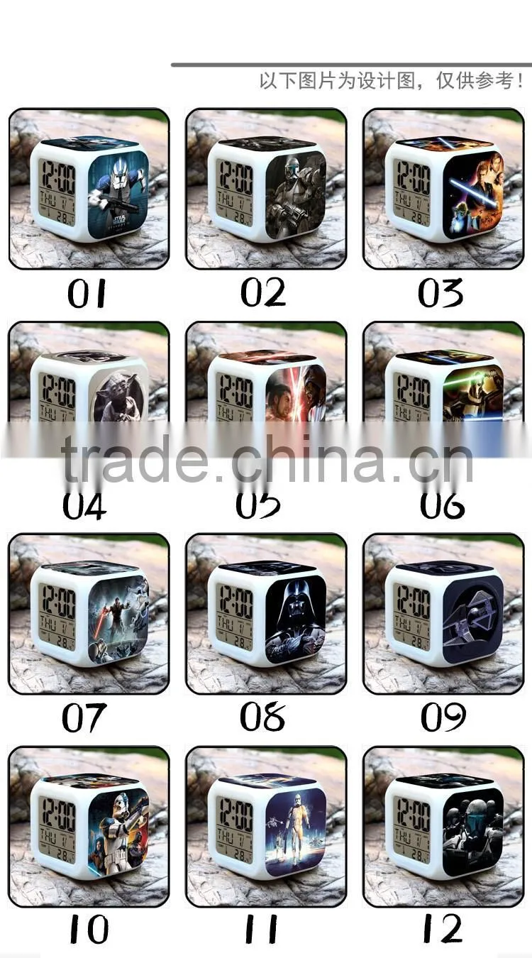 Hot Movie Zootopia LED Alarm Clock, Wide Hopps Digital Alarm Clock, Zootopia Cartoon Clock for Kids