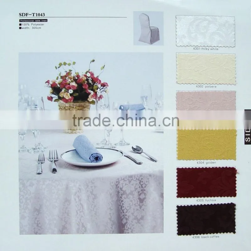 Factory Wholesale hotel restaurant banquet party table linens white tablecloth wedding round table cloths for sale