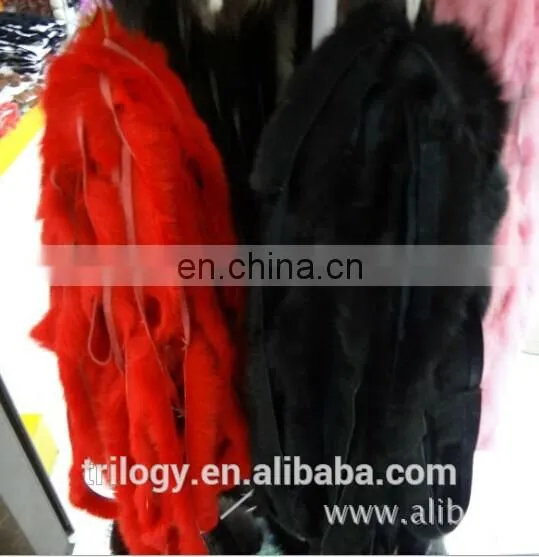 Raccoon Fur/Natural Rabbit Fur Strips / Raw Fur Material
