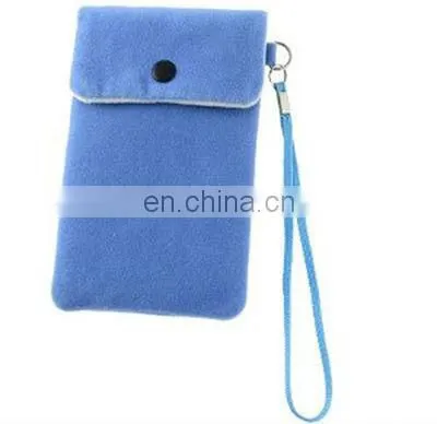 velvet pouch with button