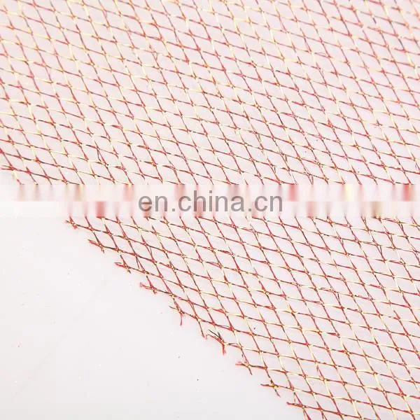 2015 New Products On China Market Red And Gold Fabric Netting Stretch Mesh