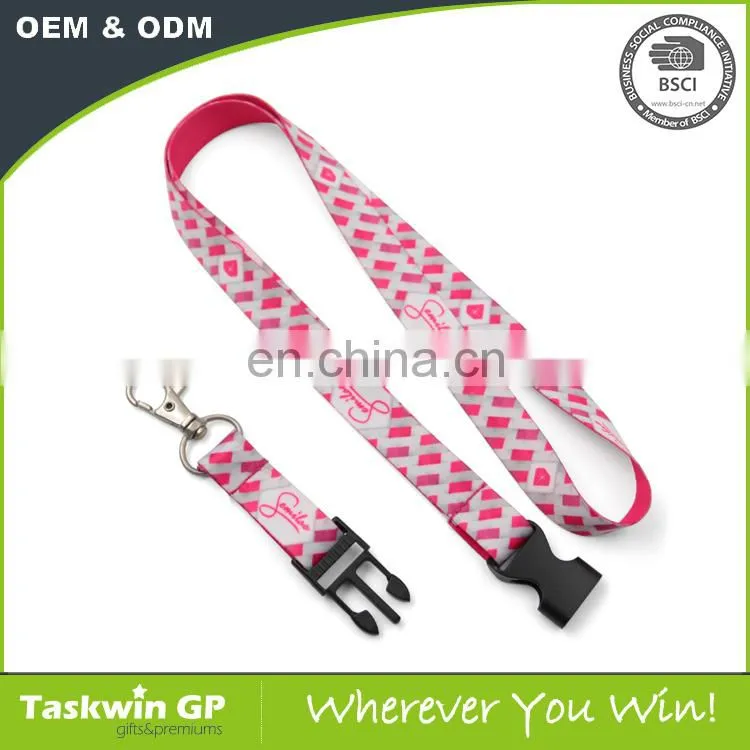 2017 Factory promotional beautiful sublimation and heat transfer lanyards