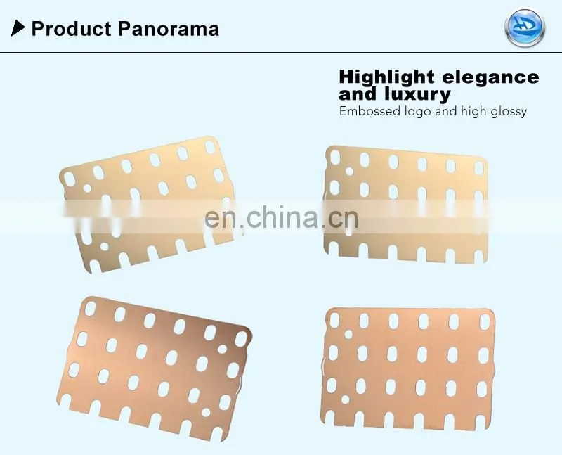 factory special offer customized etching metal plate square for coffee machine