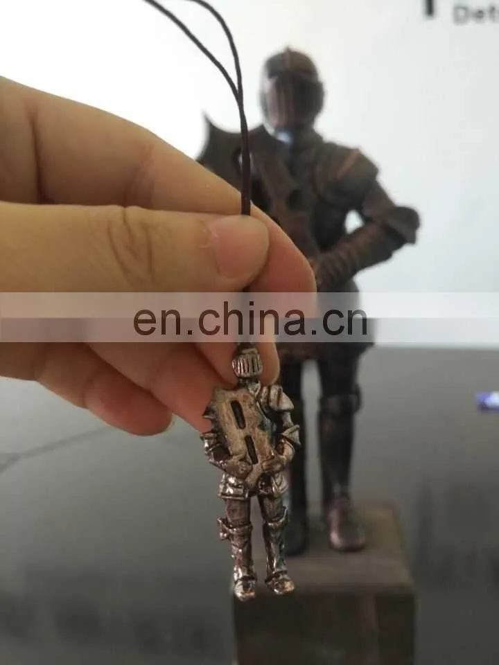 Custom warrior metal crafts armor samurai knight figures soldier metal art warrior corporate anniversary gifts