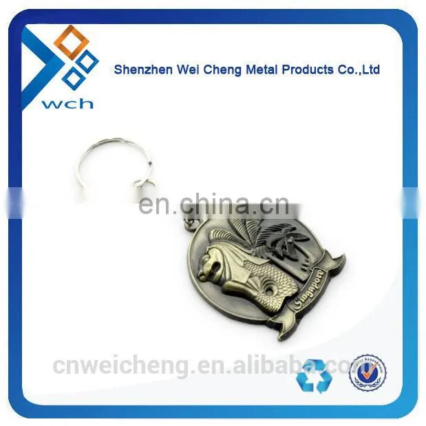 Fashion Cheap Custom Cut Out Round Metal Keychain