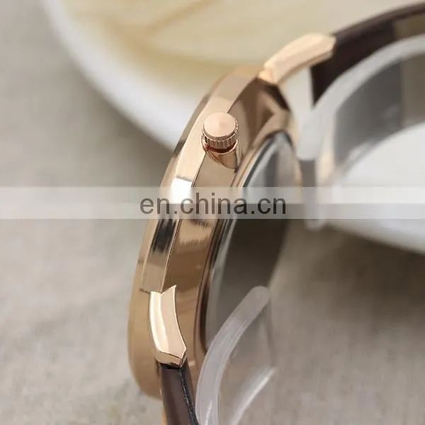 Popular leather watch wrist watch couple geneva watch