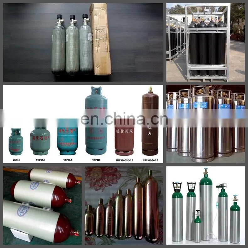Different Sizes And Colors Chlorine Cylinder Low Price Nitrogen Gas Cylinder Valves Equipped Nitrogen Cylinder