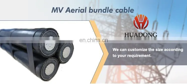 Best price 10KV aluminum or aluminum alloy conductor XLPE Insulation Overhead Application MV ABC Aerial Bundle Cable
