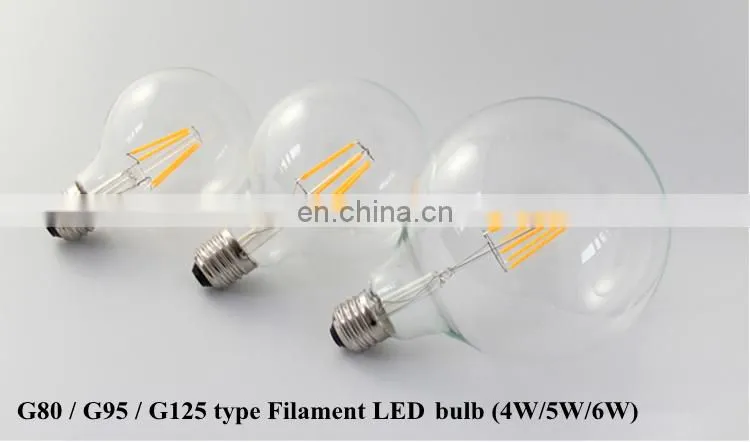 UL 120V input bright white 4500k dimmable transparent 6 watt led candelabra e12