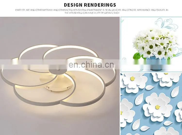 Ultra - thin simple modern living room lights led bedroom ceiling flower - shaped restaurant study lamps
