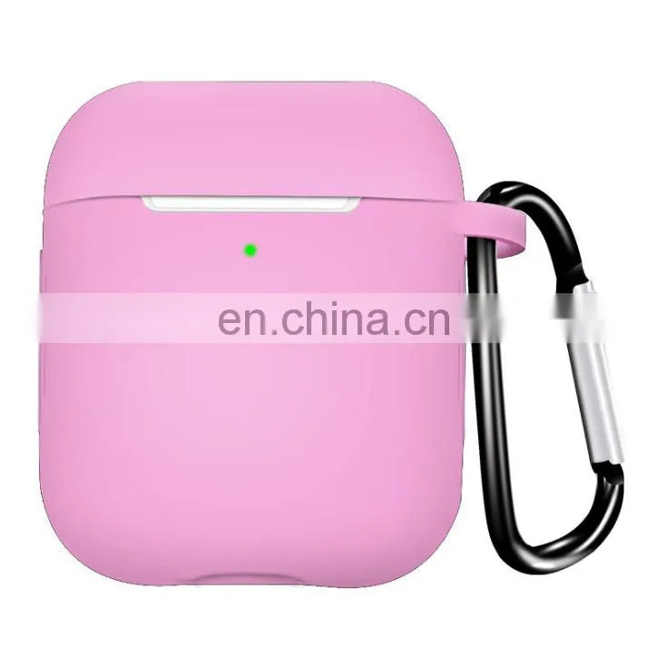 Silicone Protective Case for Airpods 1/2 Wireless Earbuds Case for Airpods Apple Airpods Cover Case with Hook