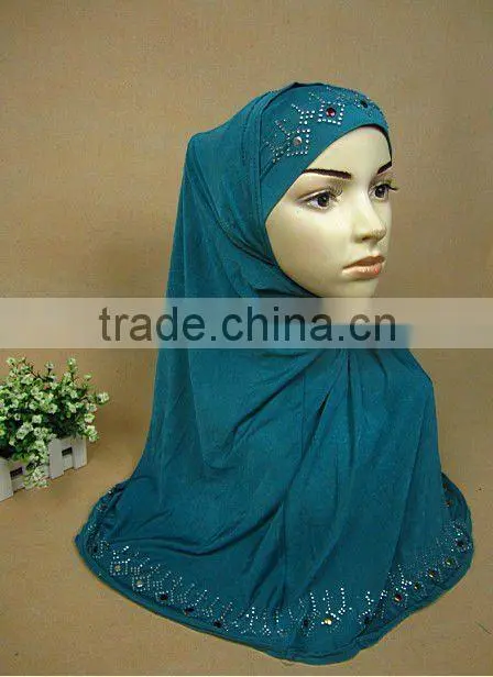 A416 Newest colorful crystal/sequin 70*60cm 2pcs HIJAB