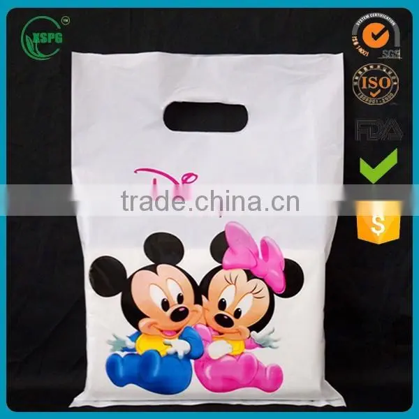 Cute Cartoon Ldpe Bag Printed with Die Cut Handle for Shopping
