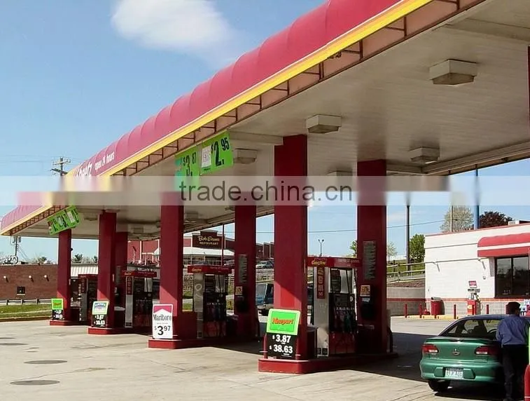 High standard industrial steel space frame for gas station