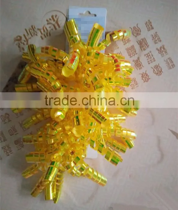 Apple Green Iridescent wrapping ribbon curly bow for Holiday decoration/Halloween and Easter decorations