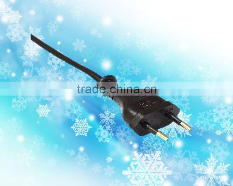EU 2 prong power cord plug of VDE approval