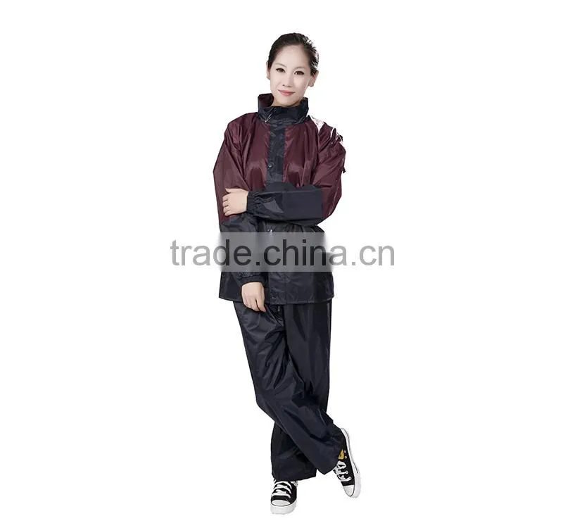 2014 wholesale adult raincoat rainproof jacket and pants
