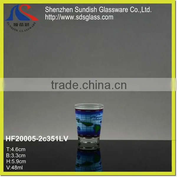 printed shot glass with gift box customers'own designs and logo