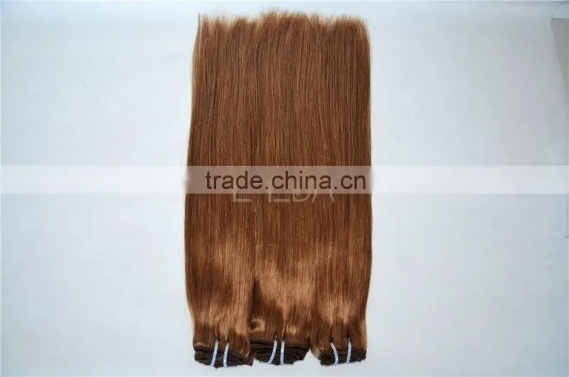 Double drawn dark brown hair weave color #4