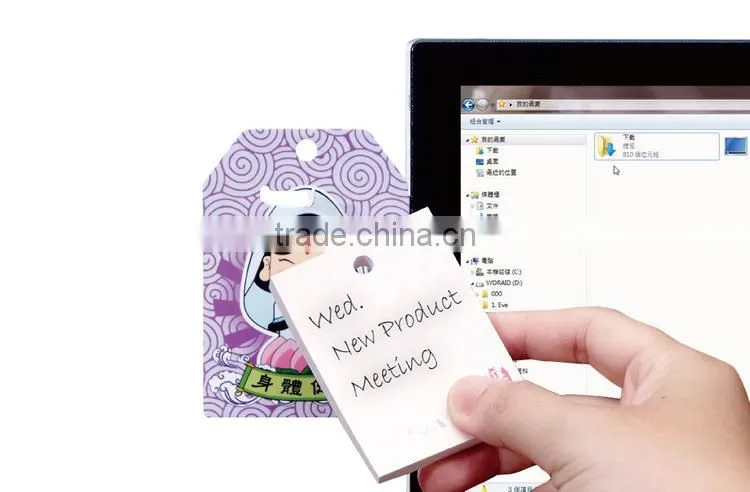 Eco sticky notepad with Promotion note for bank, writing notepads for students