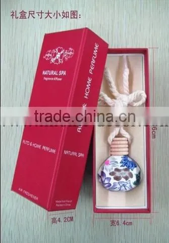 7ML Fashion hanging car air freshener with hanging string