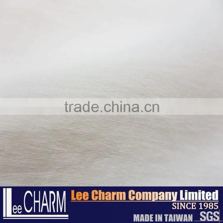 White Thin Elastic Plain Fabric Nylon Spandex
