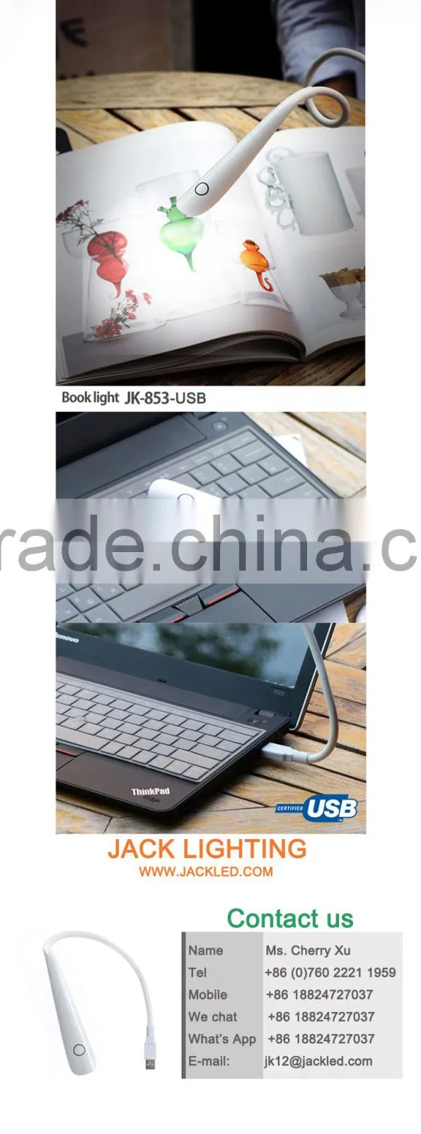 Mini high brightness adjustable LED Table lamp Table light Desk light Reading lamp Book light Task light Work light JK853-USB