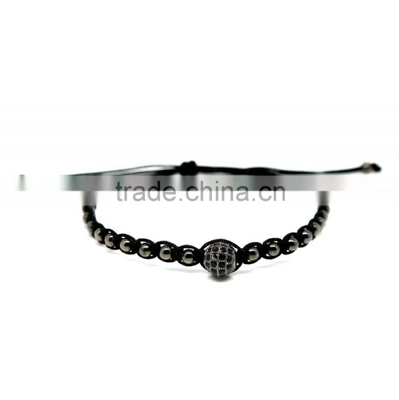 2016 newest fashion beaded wrap ball bracelets, stainless steel jewelry