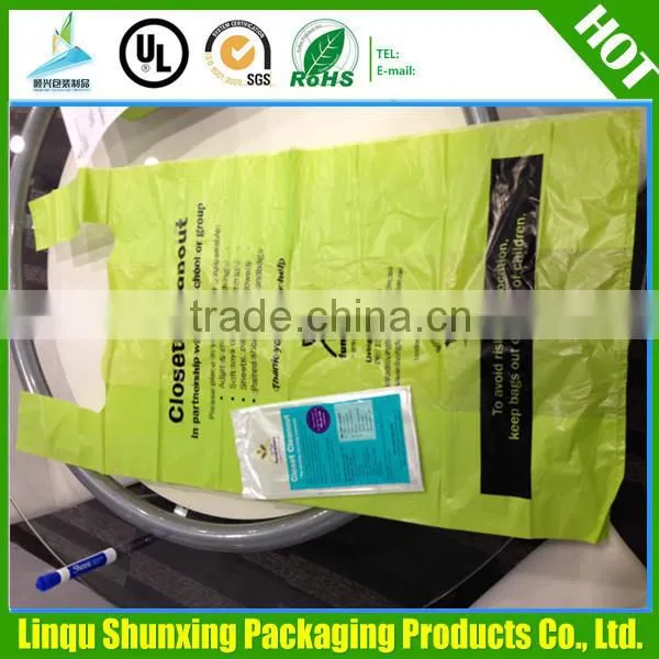 plastic charity collection bag / t-shirt bag / donation bag wholesale